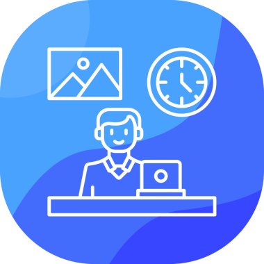 iş yönetimi simgesi, vektör illüstrasyonu basit tasarım