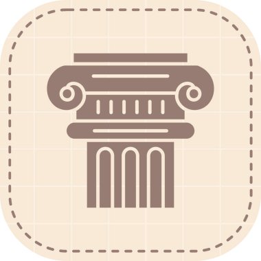 Sütun simgesi, vektör illüstrasyonu