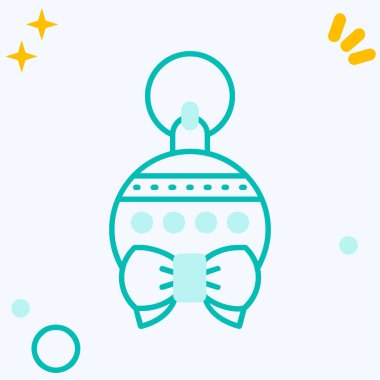 Çizgi Noel çanı simgesi beyaz arka planda izole edildi. Mutlu noeller ve mutlu yıllar. Renkli taslak konsepti. vektör.