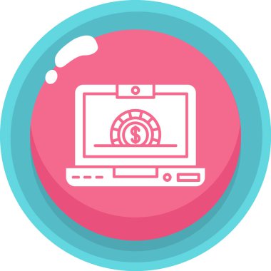 Bilgisayar. Web simgesi basit illüstrasyon