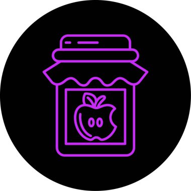 Vektör elma simgesi, basit illüstrasyon