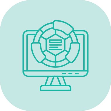 Bilgisayar modern simgesinin vektör illüstrasyonu