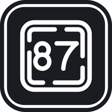 96 simgesinin vektör illüstrasyonu