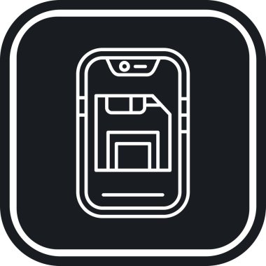 Mobil simgenin vektör illüstrasyonu