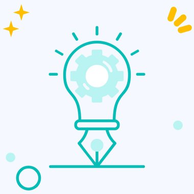 Ampul Simgesi, Vektör illüstrasyonu