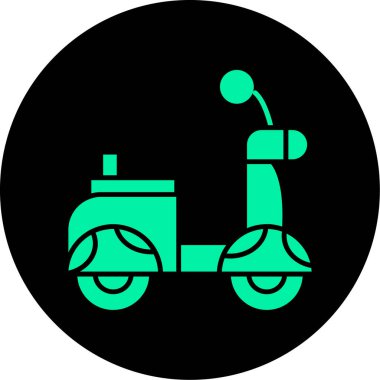 Kişisel ve ticari kullanım için scooter vektör simgesi simgesi vektör çizimi..