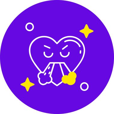 Aşk. Web simgesi basit illüstrasyon