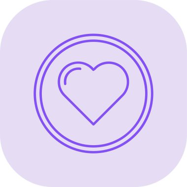 bir düğme simgesi ile kalp