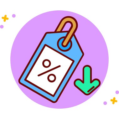 Fiyat indirimi simgesi tasarımı. indirimli fiyat işareti