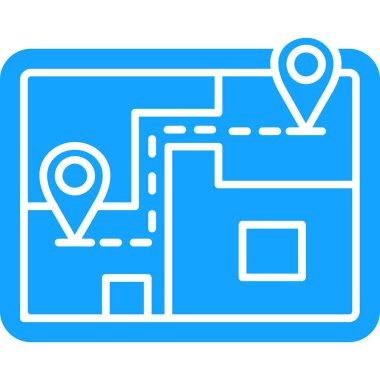 gps konum haritası simgesi - taslak biçimi