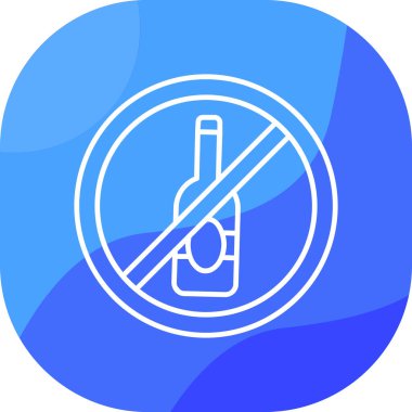 alkollü içecek ikonunu ana hatlarıyla doldur