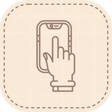 El ikonu. Vektör illüstrasyonu