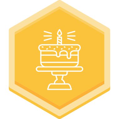 Kek. Web simgesi basit illüstrasyon