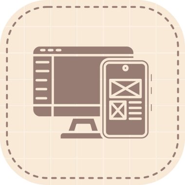 Bir web simgesinin vektör illüstrasyonu