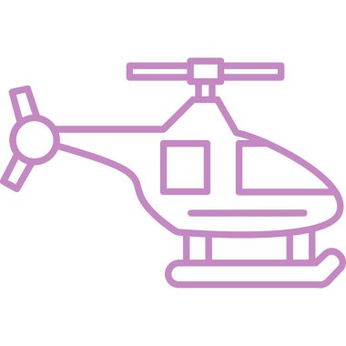 helikopter modern simgesi, illüstrasyon