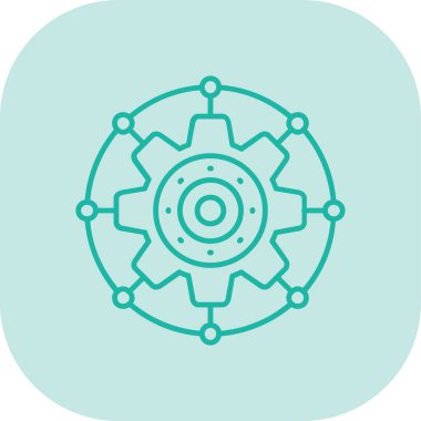 dişli simgesi, vektör çizimi