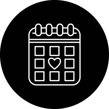 Takvim simgesi vektör illüstrasyonu