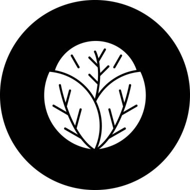 Bir ağaç simgesinin vektör illüstrasyonu