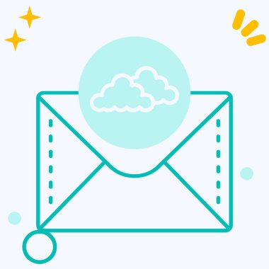 Bulut mesajı. Web simgesi