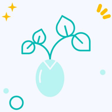 Beyaz arka planda izole edilmiş çizgi yumurta ikonu. Mutlu Paskalyalar. Renkli taslak konsepti. vektör.