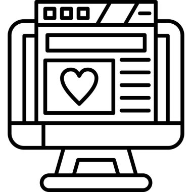 bilgisayar web simgesi basit tasarım