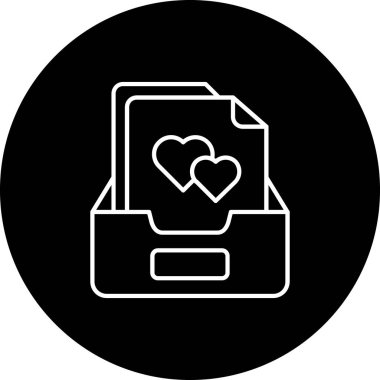 Modern kalp simgesinin vektör illüstrasyonu