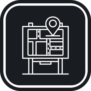 konum simgesi, vektör çizimi