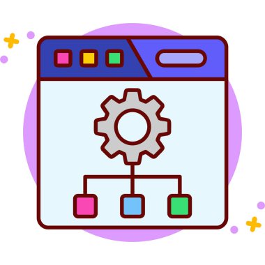 Web Geliştirme modern simgesi, vektör illüstrasyonu