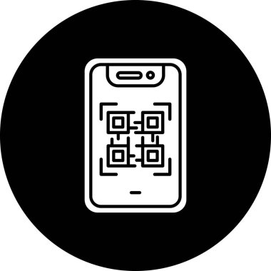 Cep telefonu simgesi çizimi için qr kodu