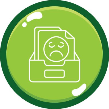 üzücü klasör simgesi. Basit resimleme