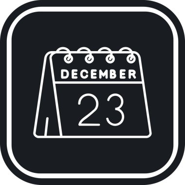 Aralık takvim vektör simgesi, tasarım