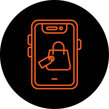 Akıllı telefon simgesinin vektör illüstrasyonu