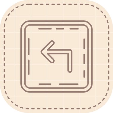 Arkaplanda izole edilmiş ok soldaki simge eğilimi