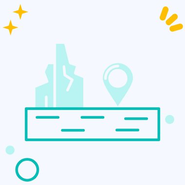 harita simgesi vektör illüstrasyonu