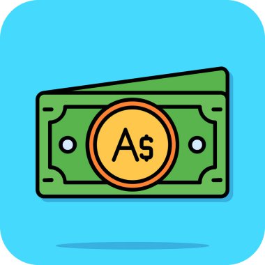 Dolar gagası vektör simgesi