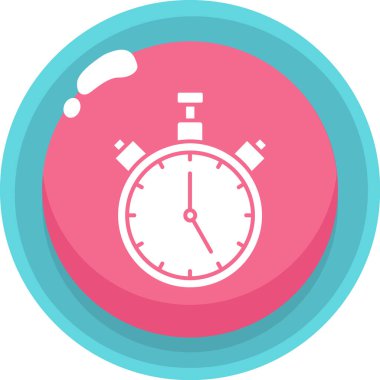 Saat. Web simgesi basit illüstrasyon