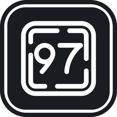 9 numaralı vektör simgesi tasarımı