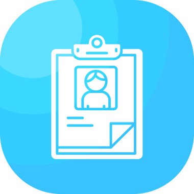 Kimlik kartı simgesi, modern vektör illüstrasyonu