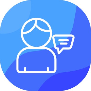 Sohbet simgesi vektör illüstrasyonu