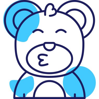 Sevimli ayı. Basit vektör illüstrasyonu