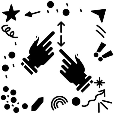 El çizimi izole elementler. El çizimi karalama sembolleri. vektör illüstrasyonu