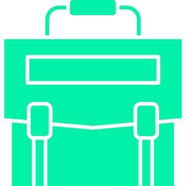 Çanta. Web simgesi basit illüstrasyon