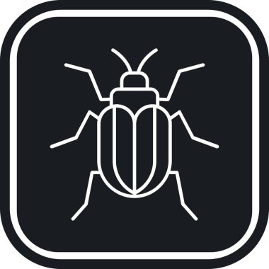 hata böceği simgesi ana hatlar biçiminde