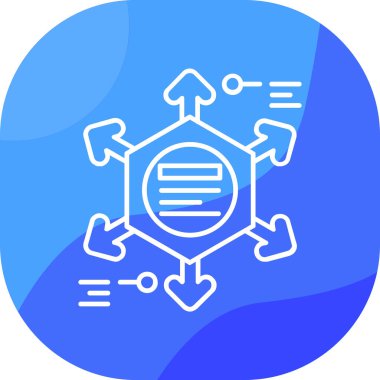 Bir DNA ikonunun vektör illüstrasyonu