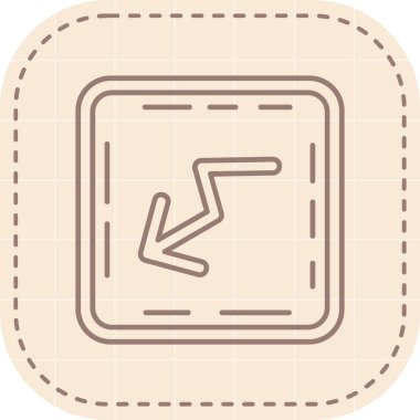 Bir harita simgesinin vektör illüstrasyonu