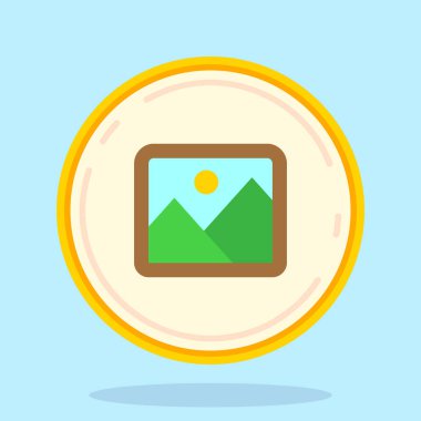 Yuvarlak bir simgenin vektör illüstrasyonu