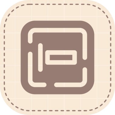 Tek izole edilmiş simgenin vektör illüstrasyonu