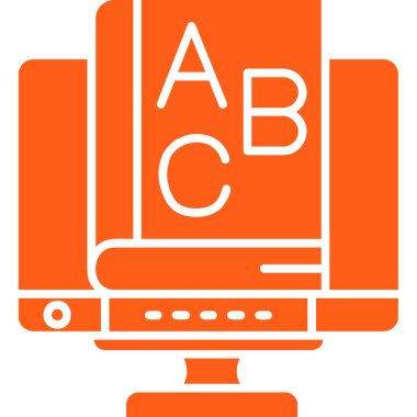 Çevrimiçi eğitim vektörü simgesi