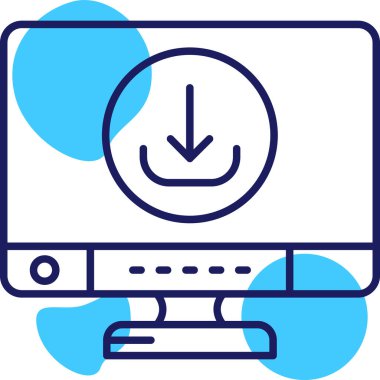 Bilgisayar. Web simgesi basit illüstrasyon