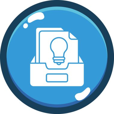 Bir fikrim var. Web simgesi basit illüstrasyon